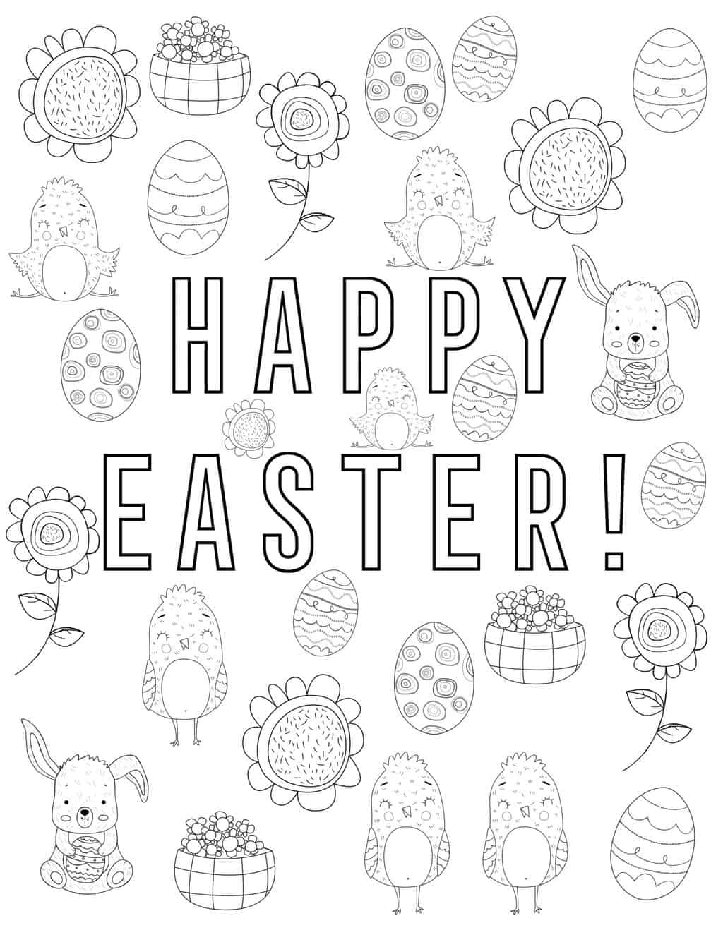 Spring coloring pages free printable