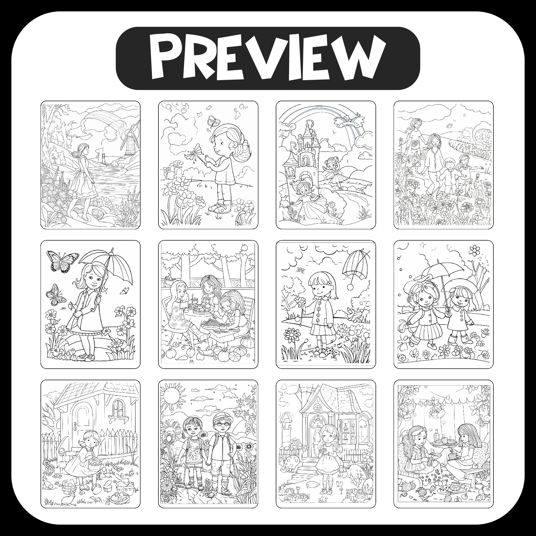 Get ready for spring and summer fun with our printable coloring pages for kids