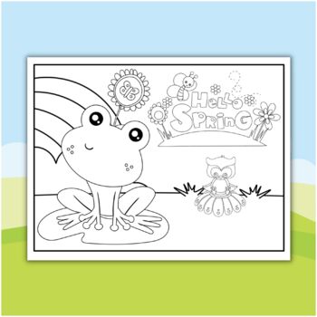 Printable spring animals coloring pages for kids