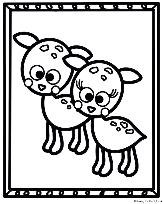 Spring animals coloring pages booklet rabbit duck frog bird deer bear kids coloring pages coloring book kids coloring sheets