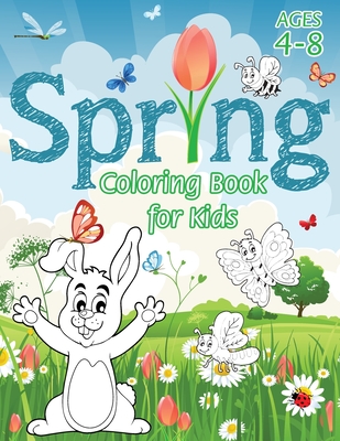 Spring coloring book for kids ages