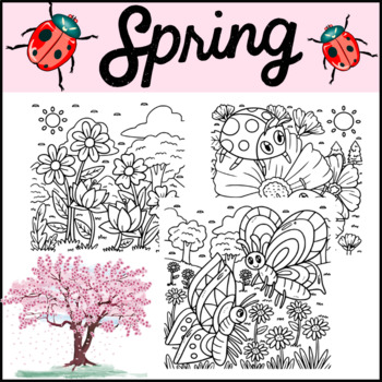 Spring coloring pages coloring sheets spring coloring book printables pages
