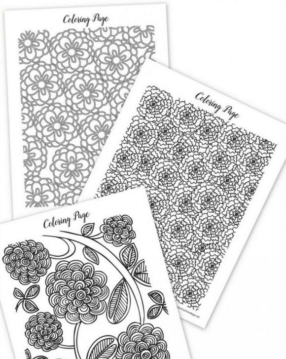 Spring coloring sheets for adults