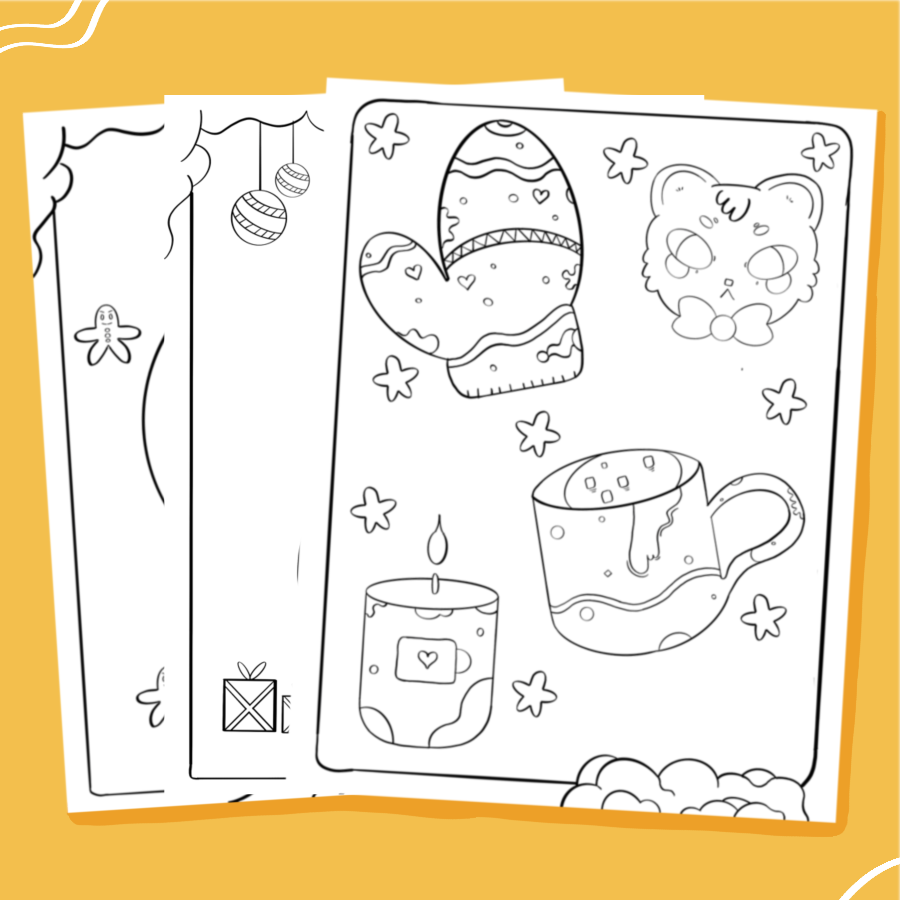 Holiday coloring pages â hello spring co stationery store