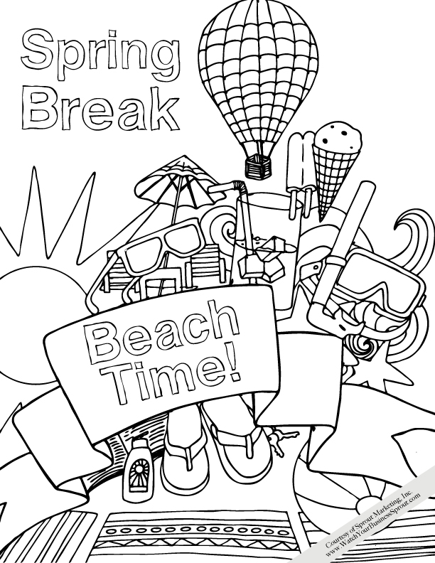 Coloring page spring season nature â printable coloring pages