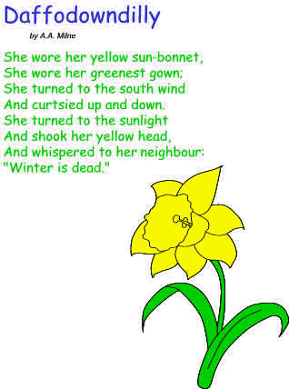 Poem daffodowndilly by aa milne