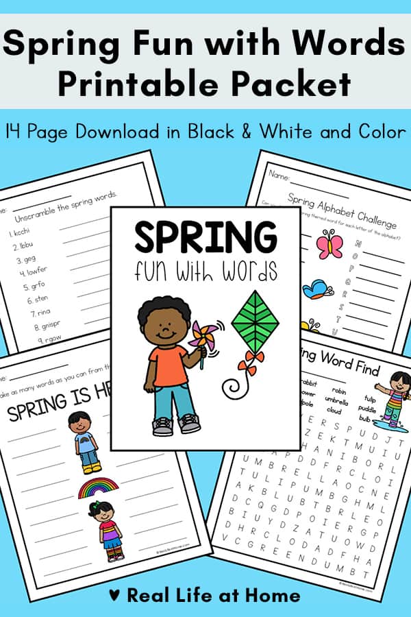 Fun spring word list activities printable worksheets st