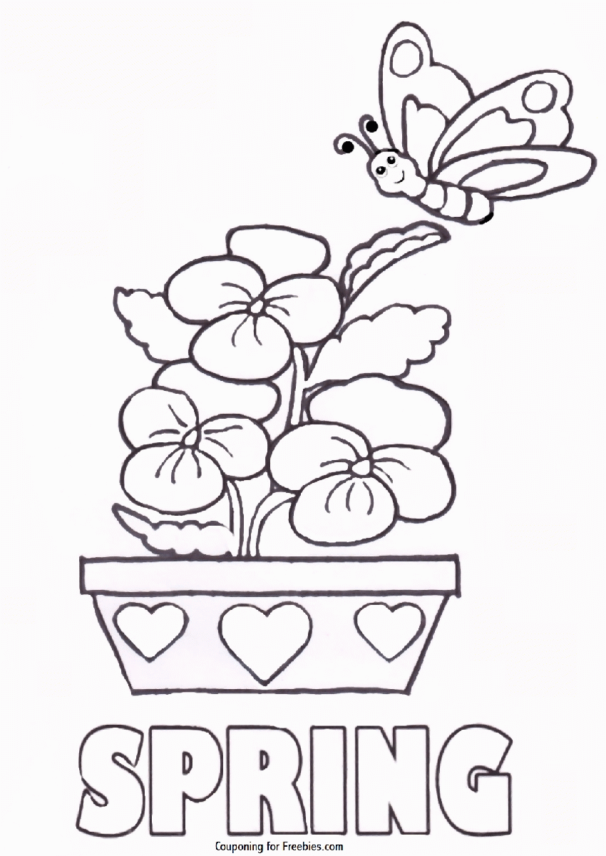 Spring coloring for preschool