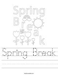 Spring break coloring page