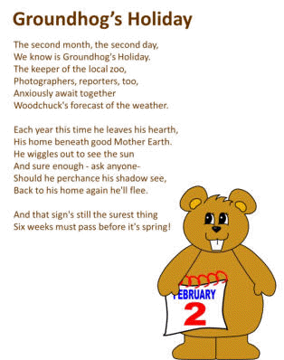 Groundhogs holiday poem