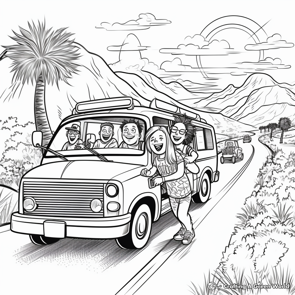 Spring break coloring pages