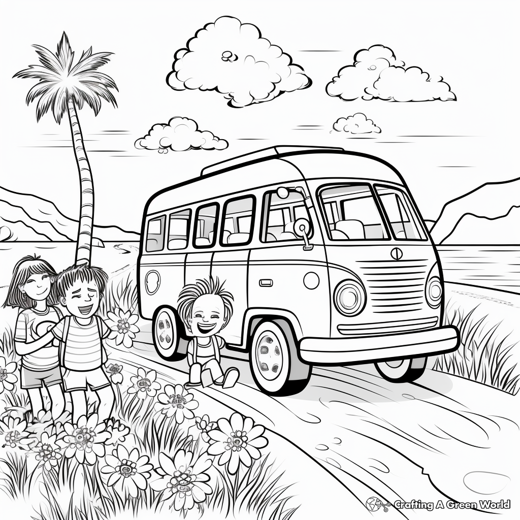 Spring break coloring pages
