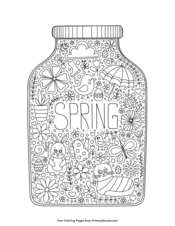 Spring coloring pages â free printable pdf from