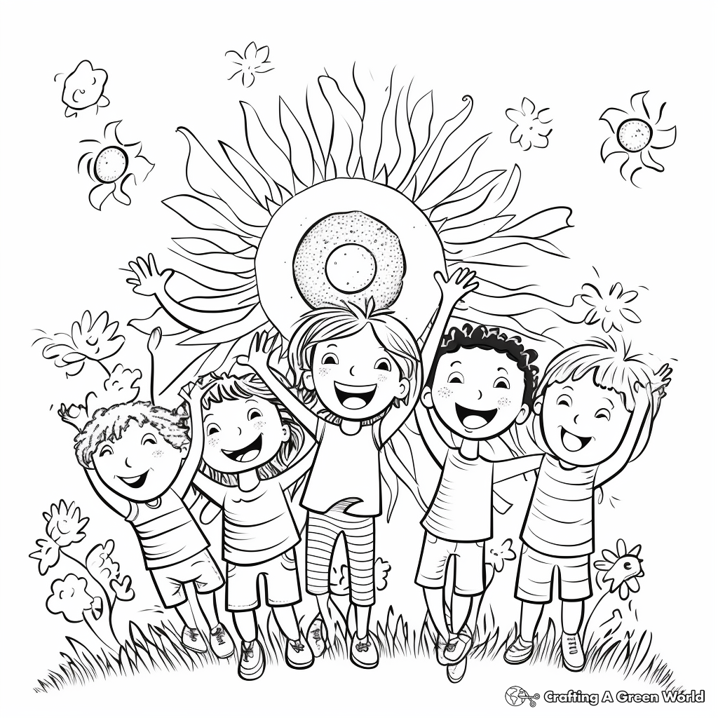 Spring break coloring pages
