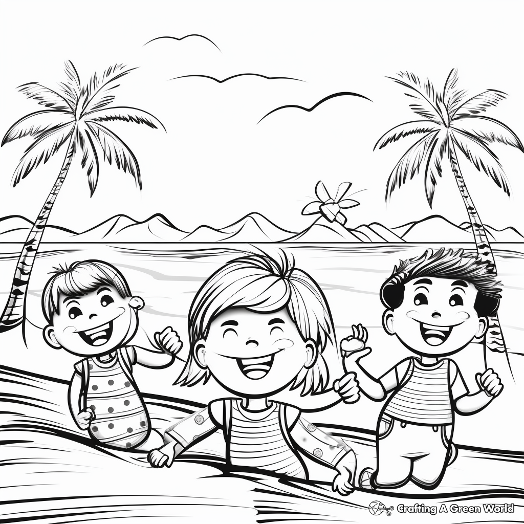 Spring break coloring pages