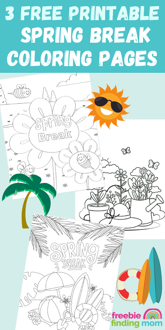 Spring break coloring pages free pdfs