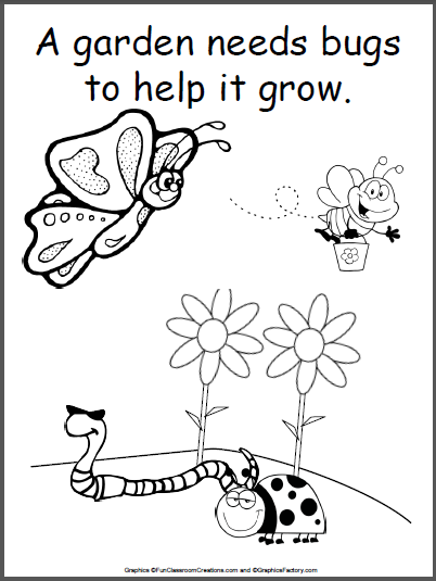 Spring bugs coloring page made by teachers