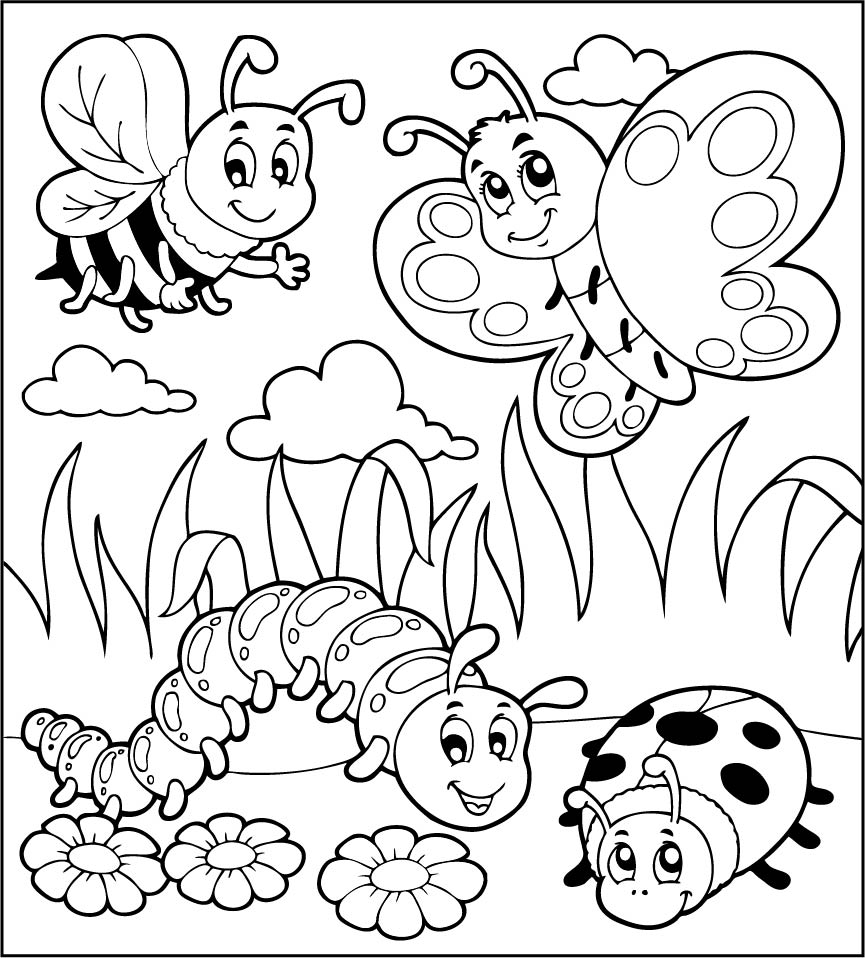 Bugs â online coloring page â