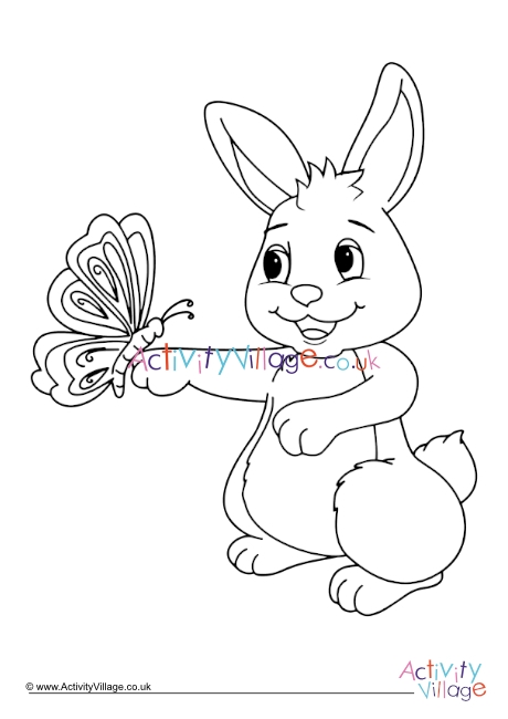 Spring bunny louring page