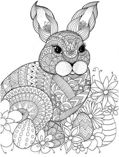 Beautiful rabbit coloring pages for kids in mandala coloring pages spring coloring pages mandala coloring