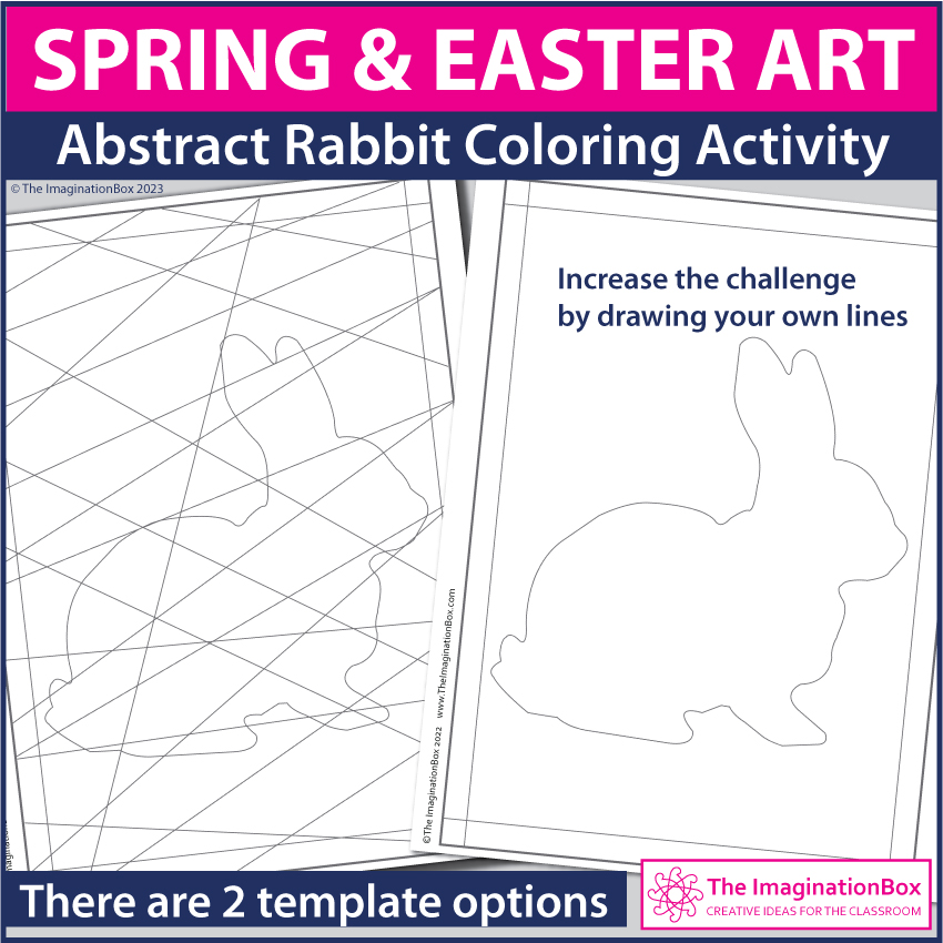 Spring and easter rabbit coloring pages