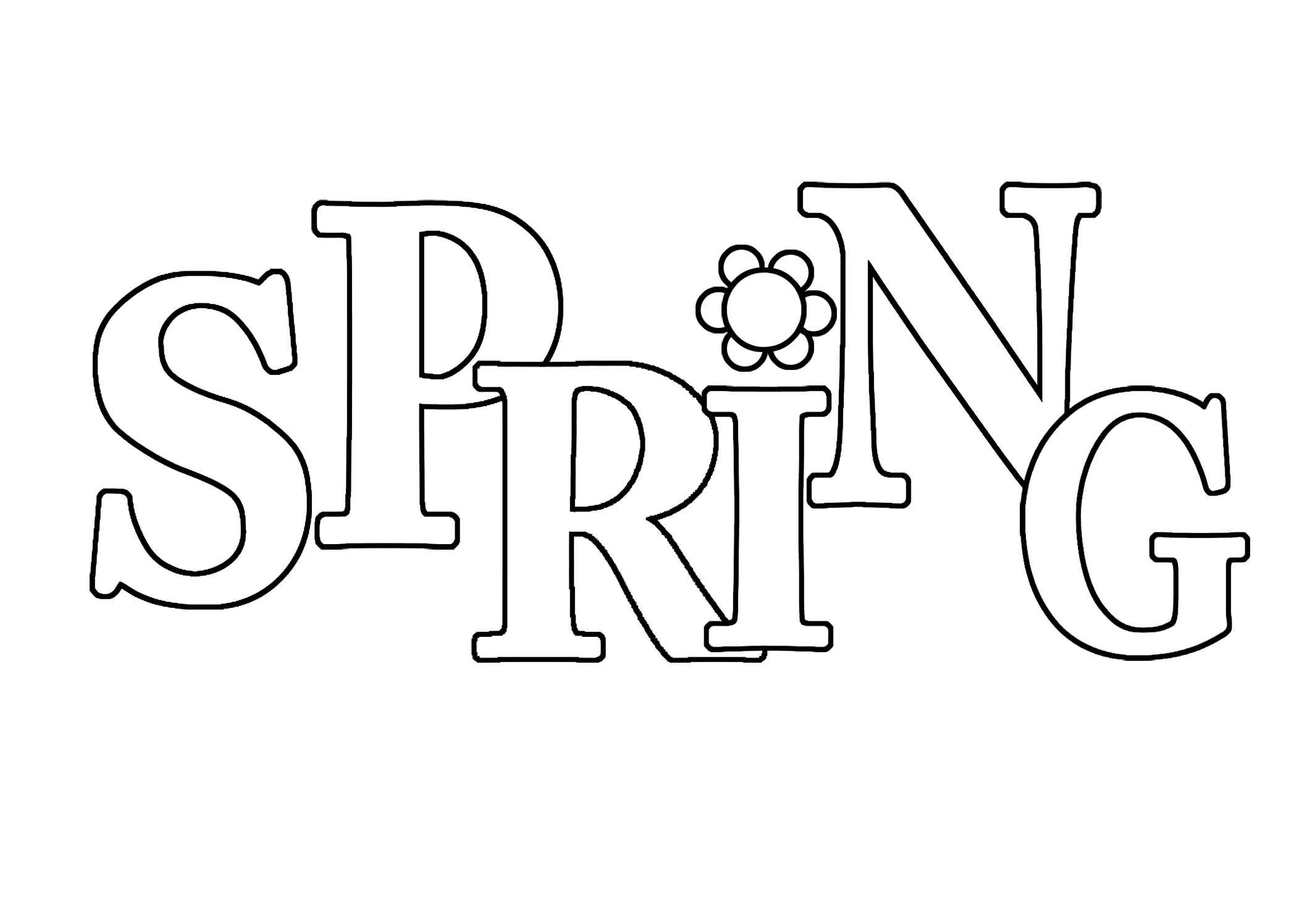 Spring coloring pages