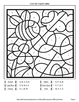 Spring color by letter uppercase by whooperswan tpt