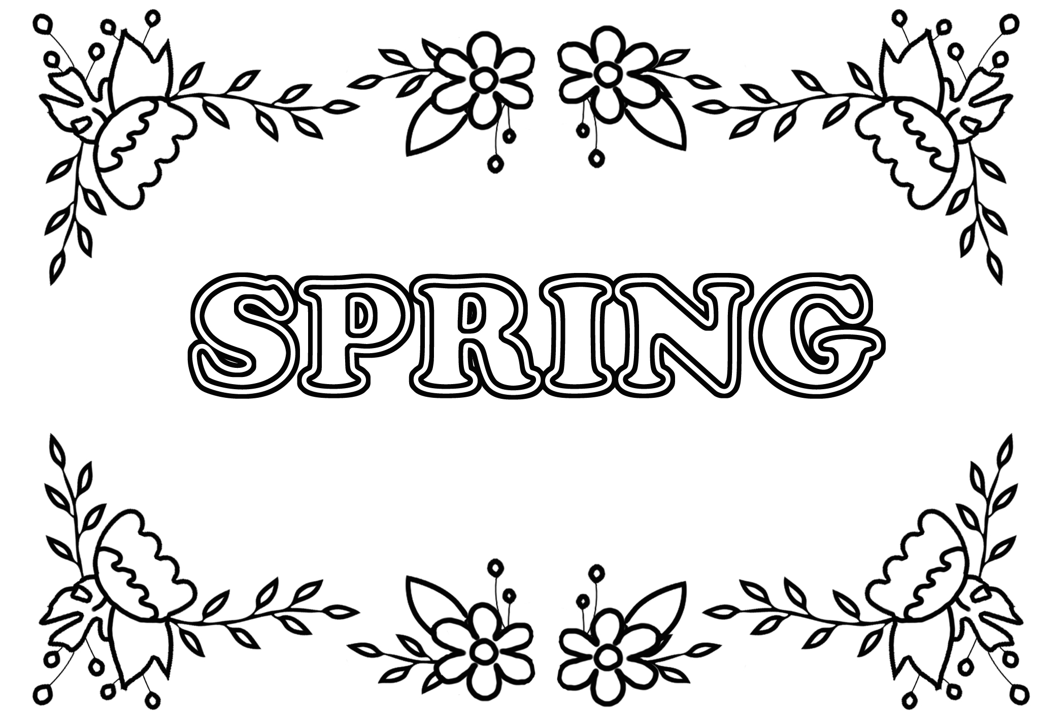 Spring coloring pages