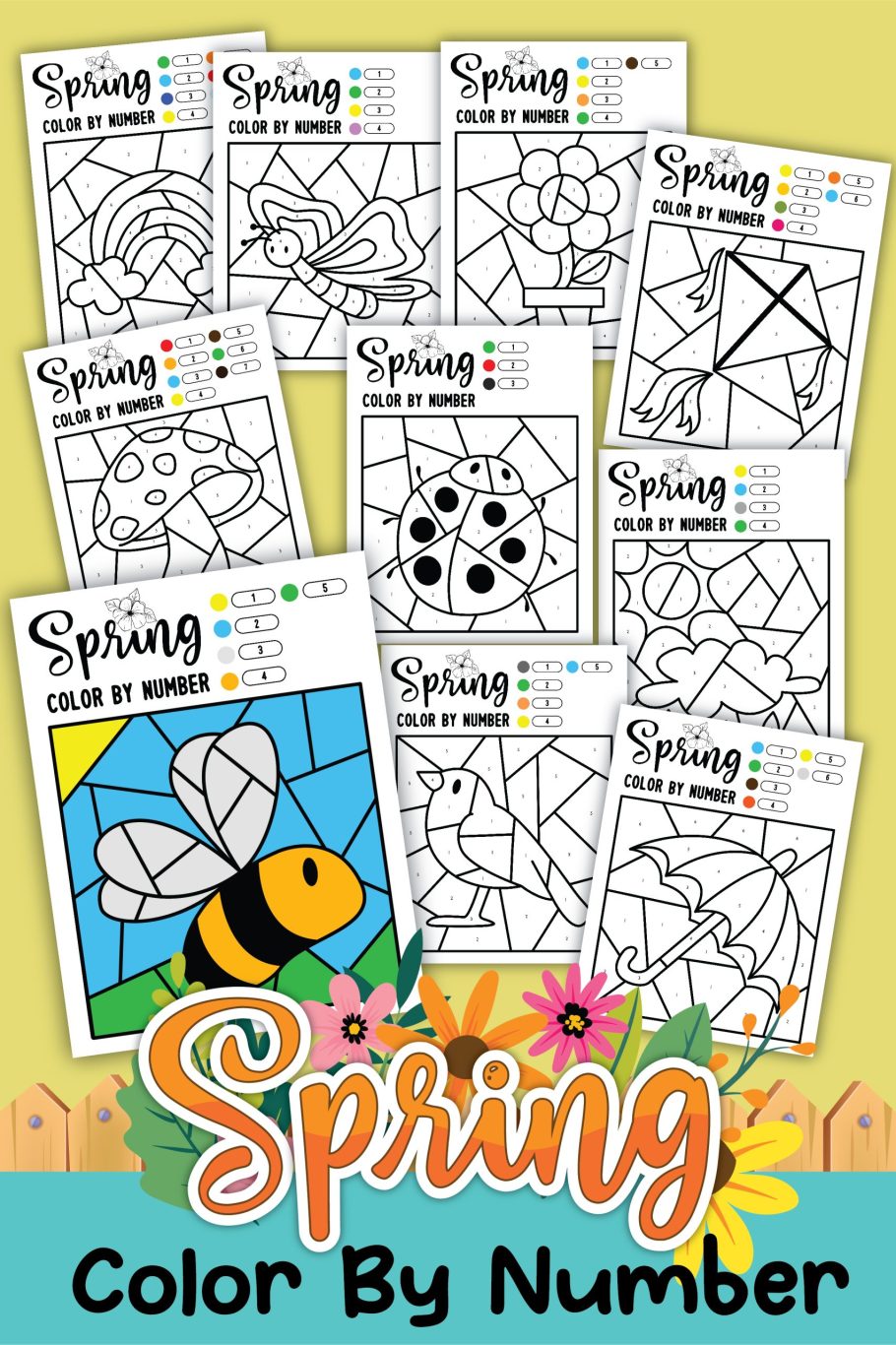 Lor by number spring loring pages