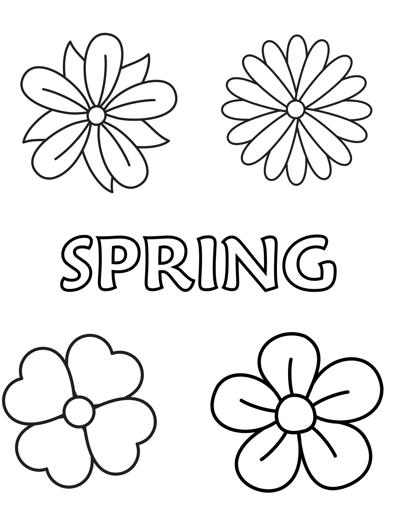 Spring coloring pages