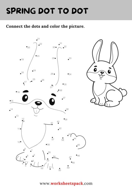 Free spring dot to dot printables