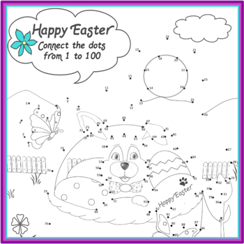 Connect the dots to freebie easter spring activity tpt