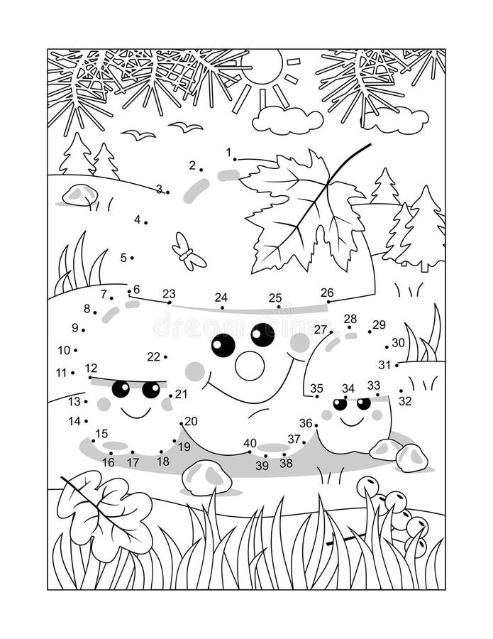 Connect dots numbers fall black white stock illustrations â connect dots numbers fall black white stock illustrations vectors clipart