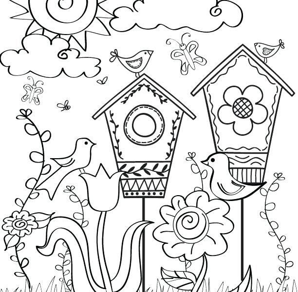 Fresh spring coloring pages pdf ideas