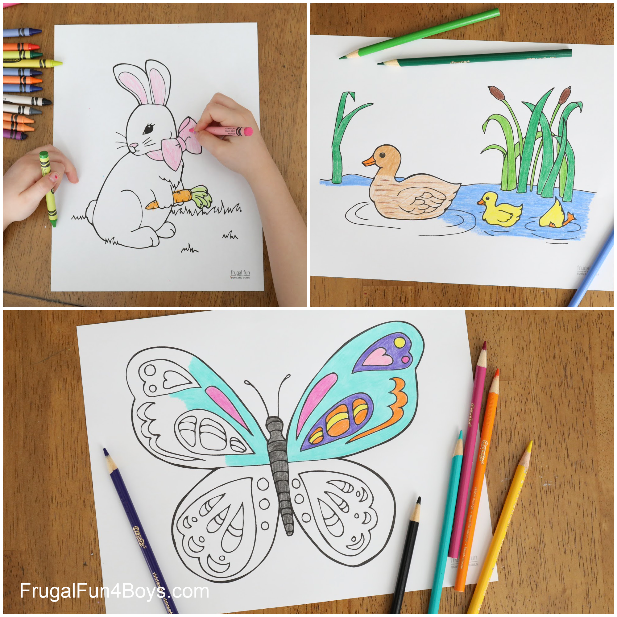 Spring coloring pages