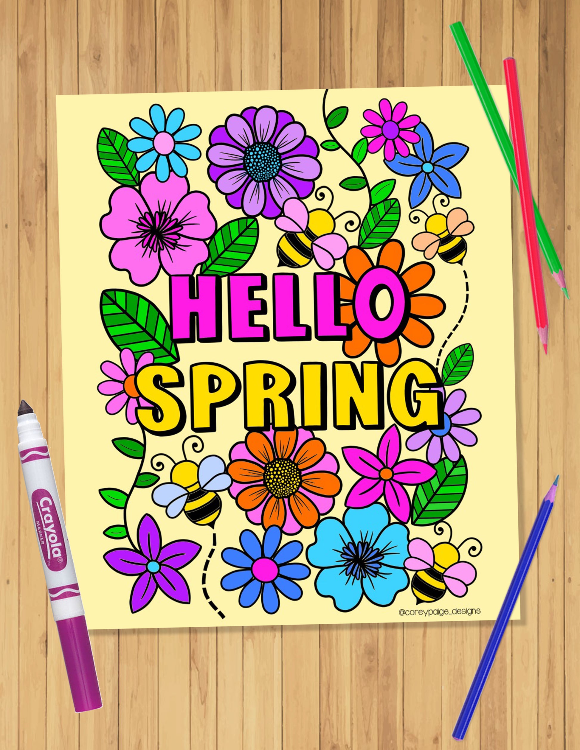 Seasons coloring sheet pack â
