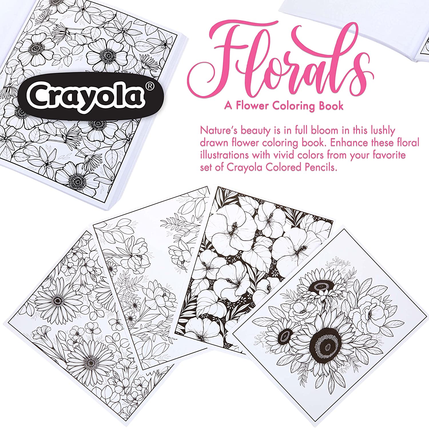 Crayola loring book pages lors in bloom