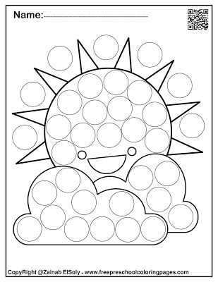 Set of spring dot marker free coloring pages free coloring pages dot marker activities spring coloring pages
