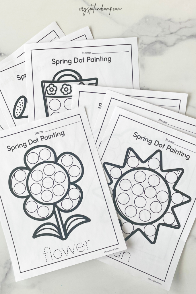 Spring dot marker printables