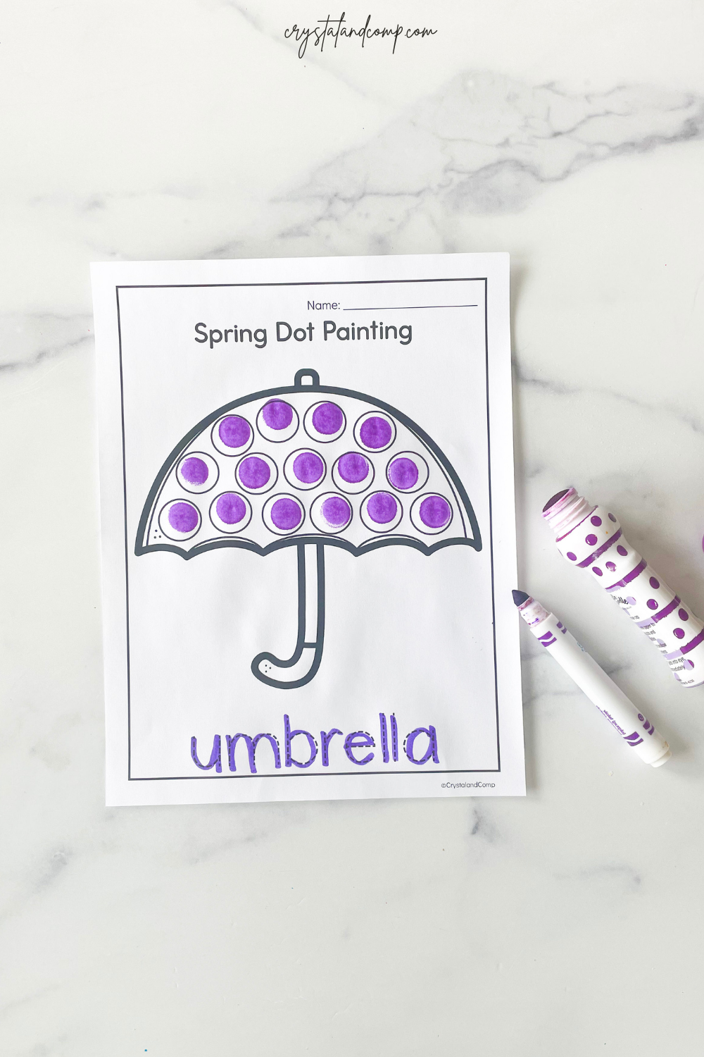 Spring dot marker printables
