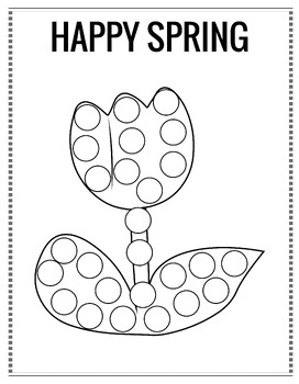 Spring dot markers activity book for kids paint dauber april activity sheets