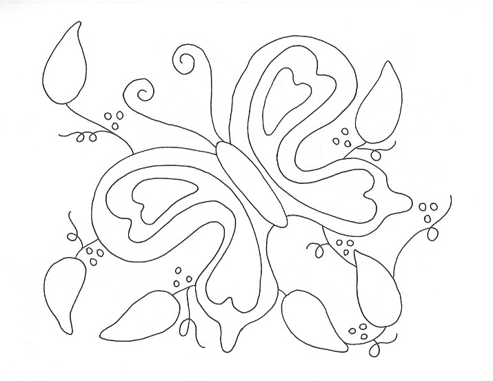 Spring butterfly coloring page â wee folk art