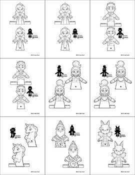 Coloring finger puppets