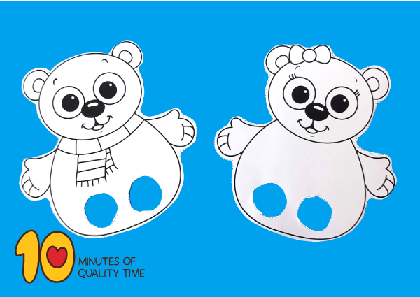 Polar bear finger puppet â minutes of quality time
