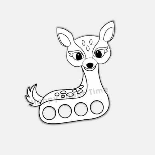 Deer finger puppet template printable coloring craft