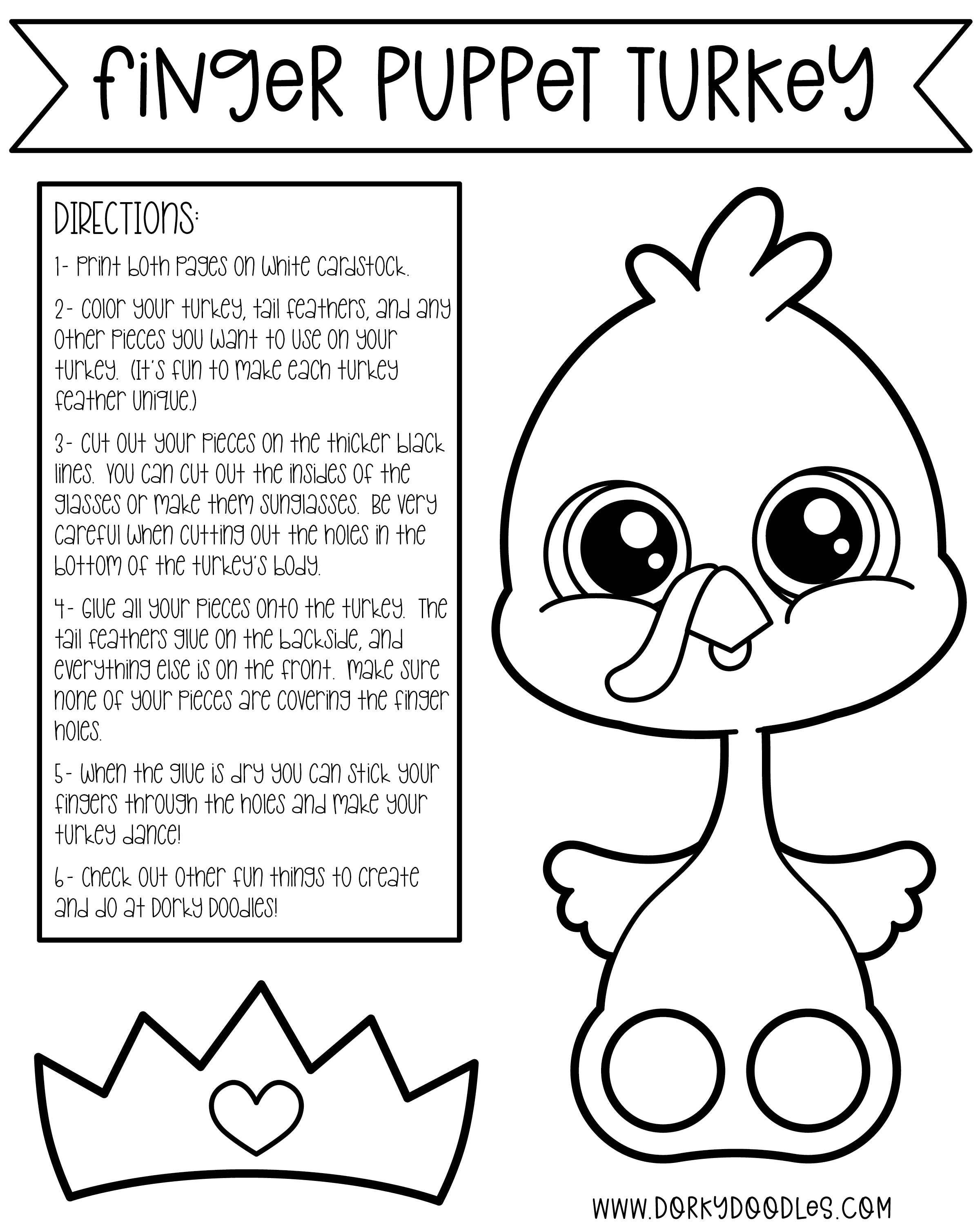 Giant finger puppet turkeys