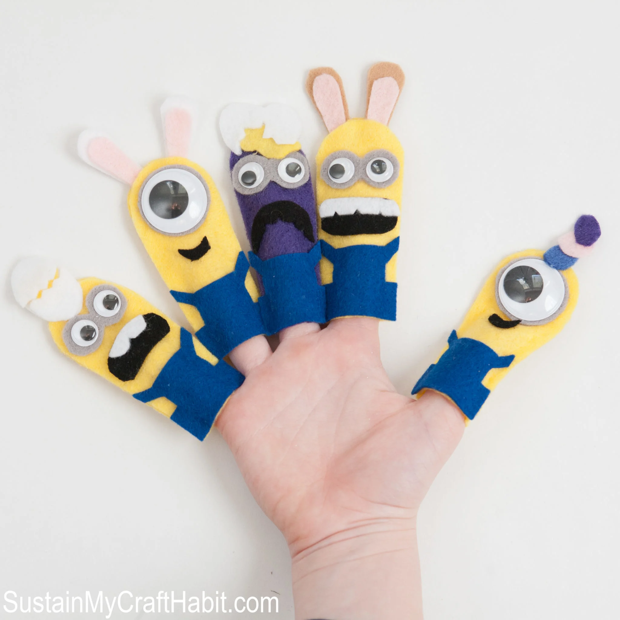 Minion craft super silly finger puppets â sustain my craft habit