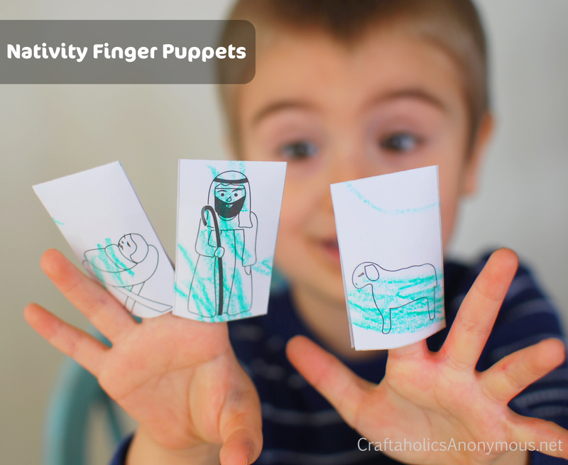 Christmas finger puppets