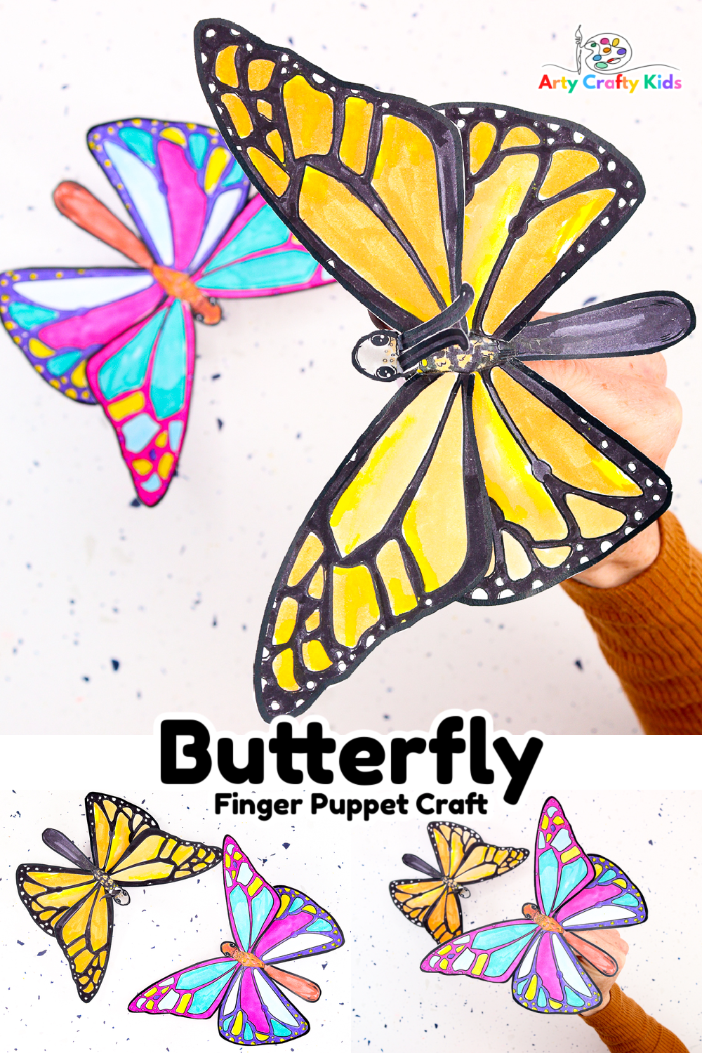 Butterfly finger puppet craft