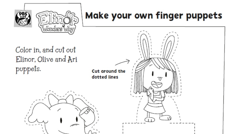 Make your own finger puppets kids coloringâ kids for parents